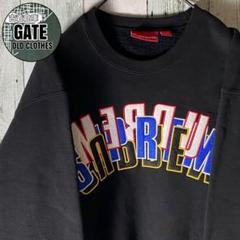 【※希少】シュプリーム★重ねアーチ刺繍ロゴ スウェット M 黒 L相当 入手困難