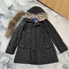 美品✨バーバリーブルーレーベル モッズコート ボア レザー L ブラック 2025年最新】BURBERRY BLUE LABEL レディース モッズコートの