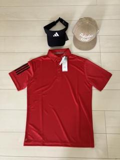 アディダスゴルフポロ＋キャップ＋バイザー3点セット
