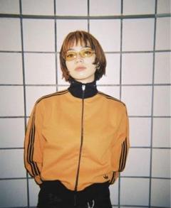 adidas 80s ヴィンテージ トラックジャケット オレンジ デサント