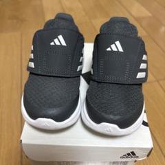adidas キッズシューズ ベルクロ グレー/ピンク　１３センチ