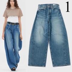 HYKE 25SS バレルレッグジーンズ デニム 青 1 ハイク DENIM