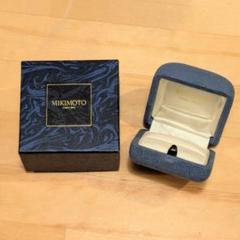 【極美品】ミキモト パール リング ダイヤモンド K18YG ケース MIKIMOTO【ミキモト】 K18白蝶ケシパール ダイヤモンドリング