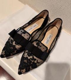 ジミーチュウレースフラットパンプス36 マノロブラニクプラダ23〜23.5㎝ ジミーチュウレースフラットパンプス36 マノロブラニクプラダ23