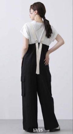 Gready Brilliant　麻ヘリンボンサロペット　ベージュ　38 セール】麻ヘリンボンサロペット（サロペット/オーバーオール