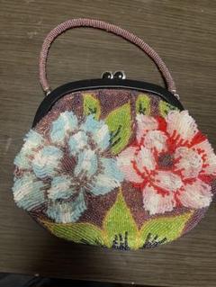 ビーズ刺繍 パーティーバッグ 多色　ハンドメイド　ハンドバッグ ビーズ刺繍ハンドルパーティーバッグ 結婚式 バッグ パーティー