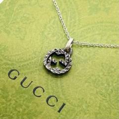 希少品 GUCCI グッチ ネックレス アラベスク 燻 O GUCCI グッチ ネックレス アラベスク 燻 インターロッキングG SV925