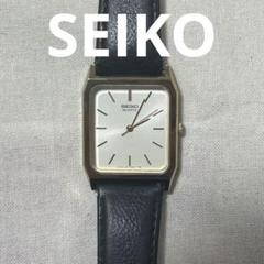 SEIKO シャリオ スクエア レクタンギュラー 金黒 てろ
