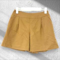 インディヴィ ワイドレッグ タック ショートパンツ ハイウエスト ㈱ワールド