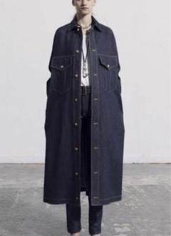 ザリラクス デニム ジャケット コート ロング ライトブルー