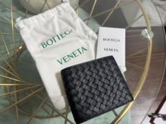 BOTTEGA VENETA ブラック 二つ折り財布