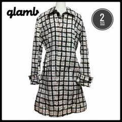 glamb グラム チェック柄 シャツ コート ロング丈 マルチカラー 男女兼用
