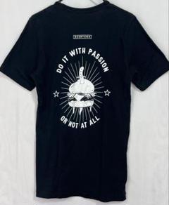 【アメカジ】チュニック　 グラフィック　Tシャツ 黒　US古着 ハンバーガー