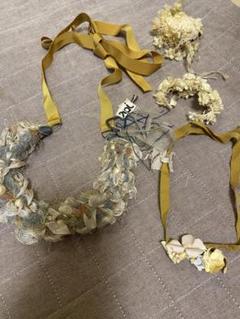 【未使用新品】m.soeur エムスール がま口 flower コサージュバッグ ヤマイモヅルとバラの大きなコサージュ – m.soeur