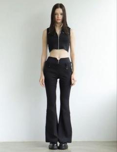 melt the lady hook slit slacks pants