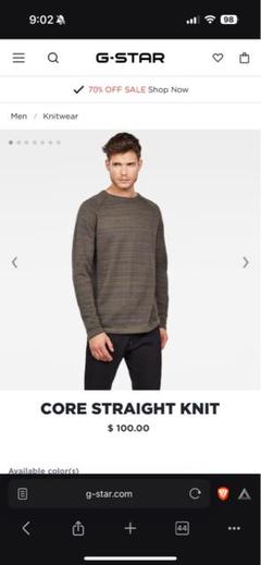 最終値下げ‼️G-STAR CORE STRAIGHT KNIT ニットセーター