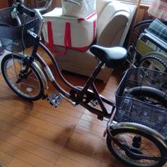パープル ワイン三輪自転車 メッシュバスケット付き 引き取り限定 パープル ワイン三輪自転車 メッシュバスケット付き 引き取り