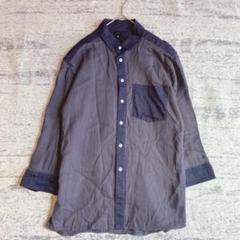 リセンド 長袖シャツ バイカラー 柔らかめ生地 綿100% 大人 E5087