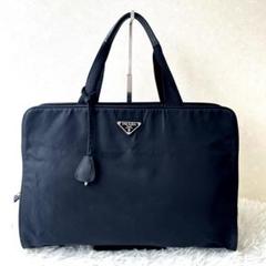 PRADA プラダ ショルダーバッグ トートバッグ　ナイロン A4 鍵付き 黒