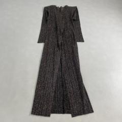 美品　プリーツプリーズ　ワンピース　ロング丈　総柄　希少
