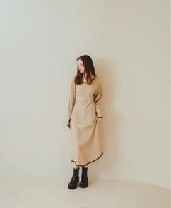ボーダーサーマルワンピース（BLACK） - PINUE