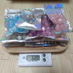 ラメ 大粒 丸 キラキラビーズ オーロラ クリスタル まとめ売り クリア