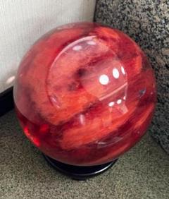 人気新品 希少・巨大】赤い水晶玉（台座付き） メルカリ - 彫刻・オブジェ