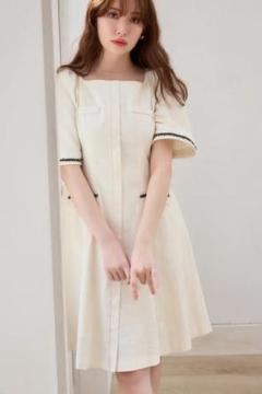 HER LIP TO Canal Tweed Mini Dress Ivory Size: M | eBay