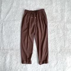 タックパンツ テーパードパンツ ストレート ストレッチ センタープレス シンプル