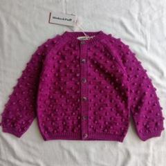 misha&puff■Popcorn cardigan■fuchsia