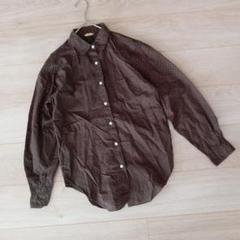 長袖ブラウス シャツ トップス グリーン レッド コットン 総柄 レディース