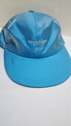 courrèges 刺繍ロゴ キャップ 青