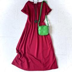 美品 グラフペーパー 日本製 半袖 ジャージー ギャザー ロング