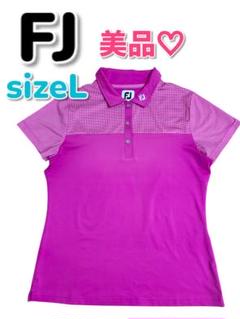 【FJ】古着♡　フットジョイ　レディースゴルフウェア　半袖ピンク　ストレッチ　L