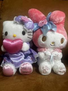 【希少レトロ】97年製　和装ウェディングキティ ぬいぐるみ2体セット 希少レトロ】97年製 和装ウェディングキティ ぬいぐるみ2体