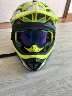 黄色笑顔ジェットヘルメット バブルレンズ付き M〜XXL新品