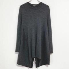 23区 オンワード樫山 変形 リブニット 美シルエット グレー 大人綺麗めニット