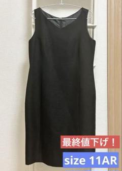 最終値下げ！黒のノースリーブひざ丈ワンピース 11AR