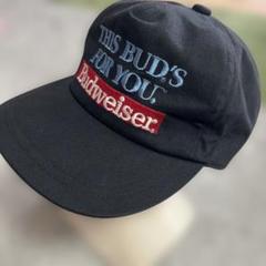 日本製　budweiser バドワイザー キャップ 黒　ブラック　フリーサイズ