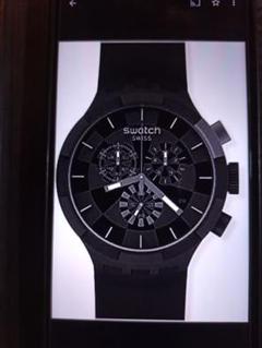 Swatch ブラック クロノグラフ 時計のサムネイル