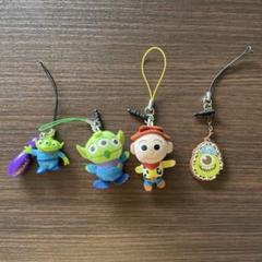 ディズニー　ピクサー　ウッディ　マイク　エイリアン　ストラップ　送料込　匿名