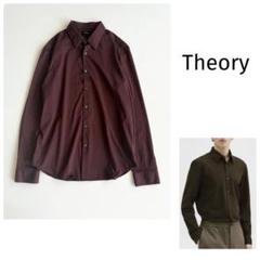 【セオリー】現行 SYLVAIN 長袖シャツ XL 美品 ストレッチ 光沢