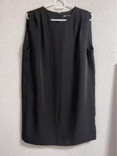 ZARA ドレープワンピース ブラック S 未使用