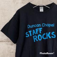 GILDAN USA 古着 アメリカ STAFF ROCKS プリント Tシャツ