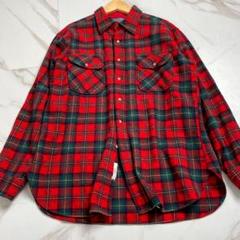 未使用☆PENDLETON　ペンデルトン　シャドー　ネルシャツ　赤 70s USA製 PENDLETONペンドルトン Outdoors Man オンブレ