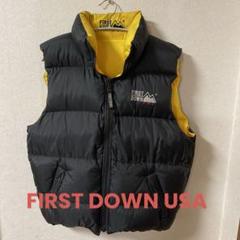 大人気　肉厚　FIRST DOWN リバーシブル　ダウンベスト　2L 大人気 肉厚 FIRST DOWN リバーシブル ダウンベスト 2L - メルカリ