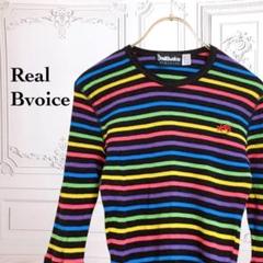 『リアルビーボイス』リブ Tシャツ/カットソー【M】マルチカラー 七分袖