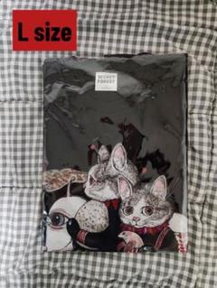 【ねこ】ヒグチユウコ 韓国限定 Tシャツ Ｌサイズ ポーチ おまけ付 新品 ボリス雑貨店 ヒグチユウコ Tシャツ L GO TO KAAPVALL