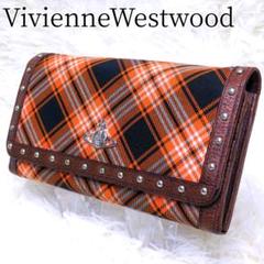 未使用品　Vivienne Westwood 二つ折り長財布 チェック柄　箱他付 2025年最新】ヴィヴィアン 長財布 チェック柄の人気アイテム