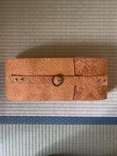 mmtom様オーダー　革帯花柄ダークブラウン mmtom様オーダー革帯花柄ダークブラウン